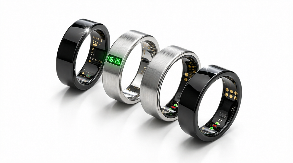 Modern smart ring worn comfortably for health monitoring and fitness optimization