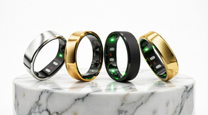 Modern smart ring worn comfortably for health monitoring and fitness optimization