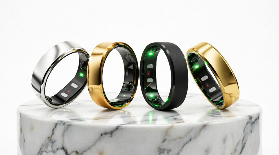 Smart ring designed for overnight sleep monitoring and recovery insights
