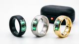 Nexova smart ring with advanced biometric tracking shown from an angled perspective