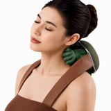 Ergonomic neck massager providing a comfortable hands-free fit