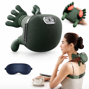Shiatsu neck massager with heat for deep pain relief